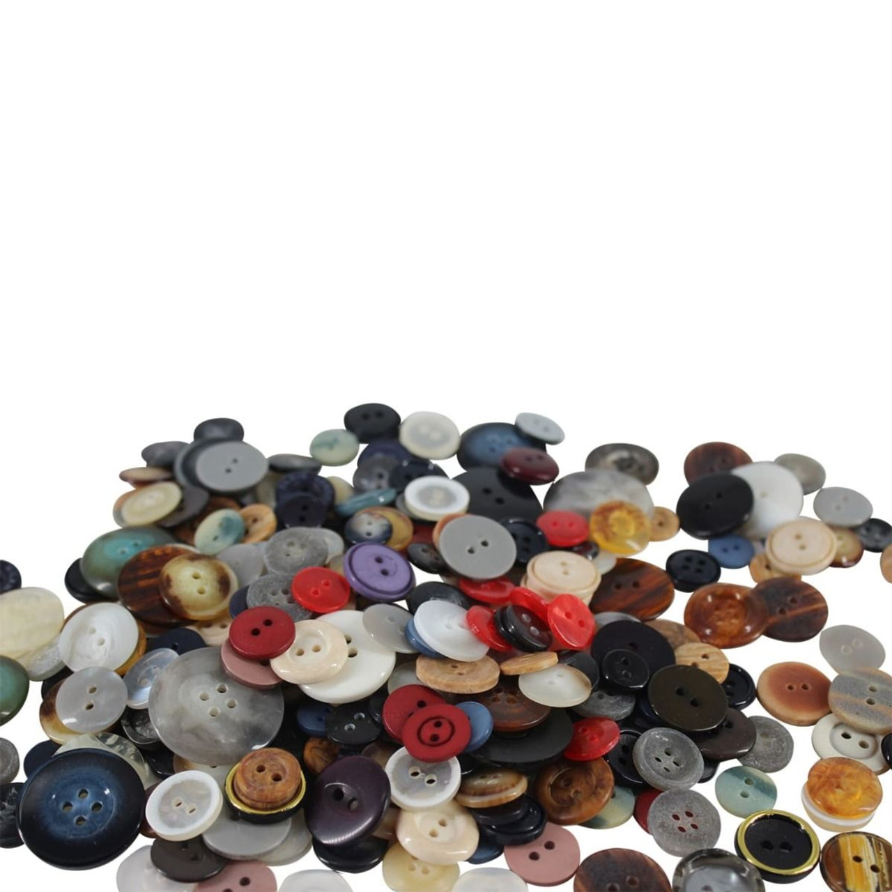 Plastic Buttons, Mixed - 100g