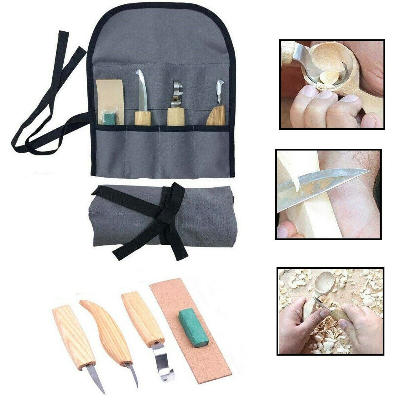 Wood Whittling Kit for Beginners Kids and Adults,Wood Carving kit Set With  8PCS Basswood Carving Blocks,Wood Carving Tools Gift include 6PCS Whittling