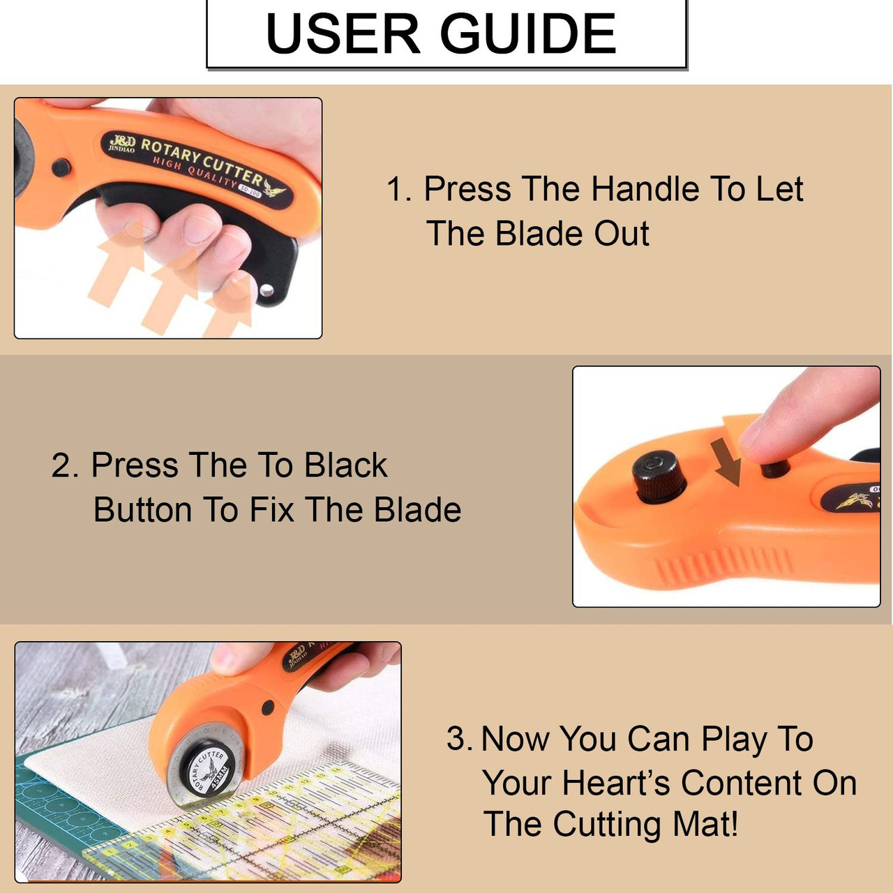 Leather Craft Tools Kit DIY Stitching & Sewing Saddle Cutting Kit - 9(Pack of 6)