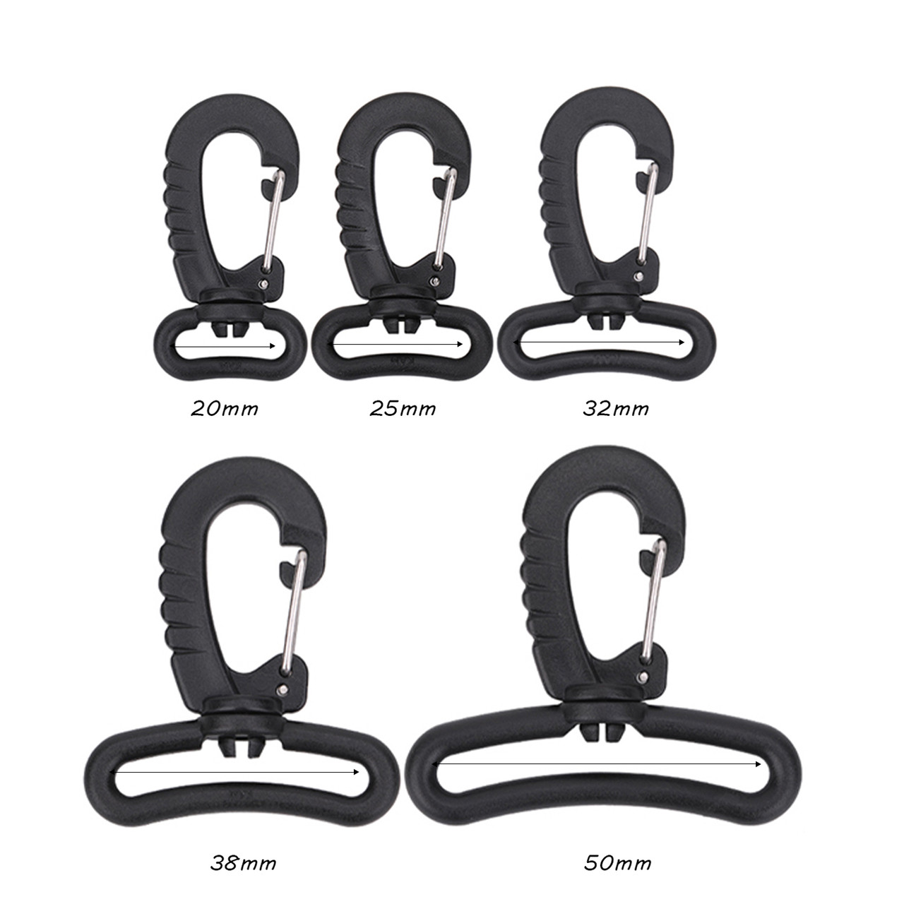 KAM Webbing Plastic Swivel Snap Hook - 10pcs - Trimming Shop