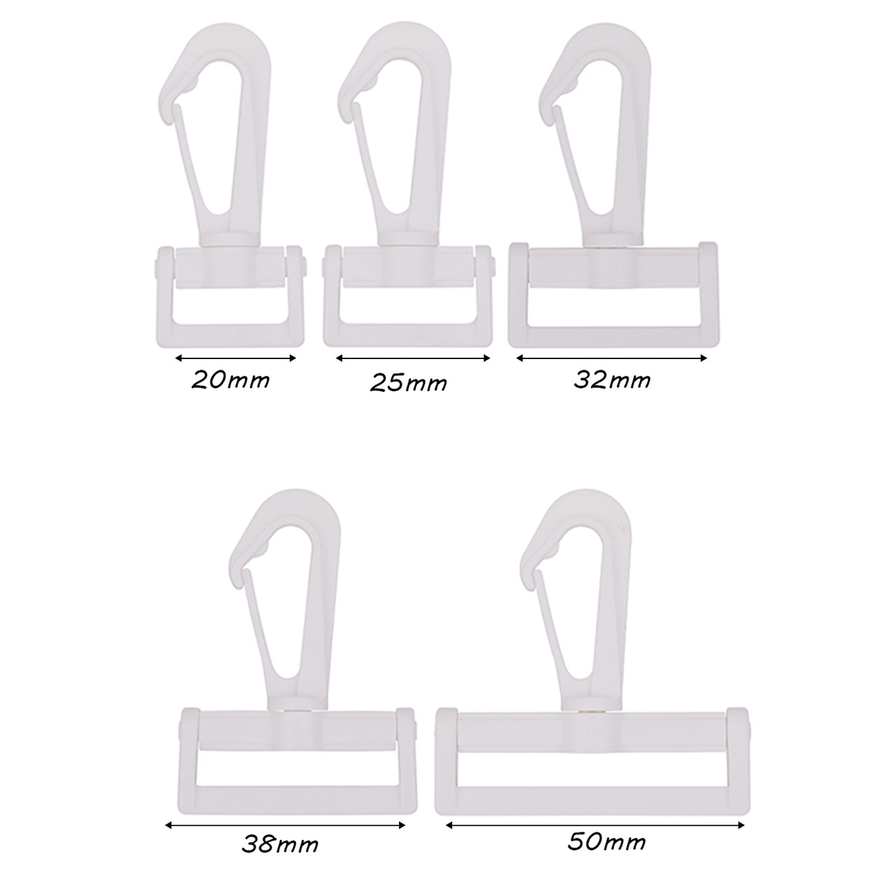 KAM Plastic Swivel Snap Lobster Clasp Hooks - (Pack of 10)