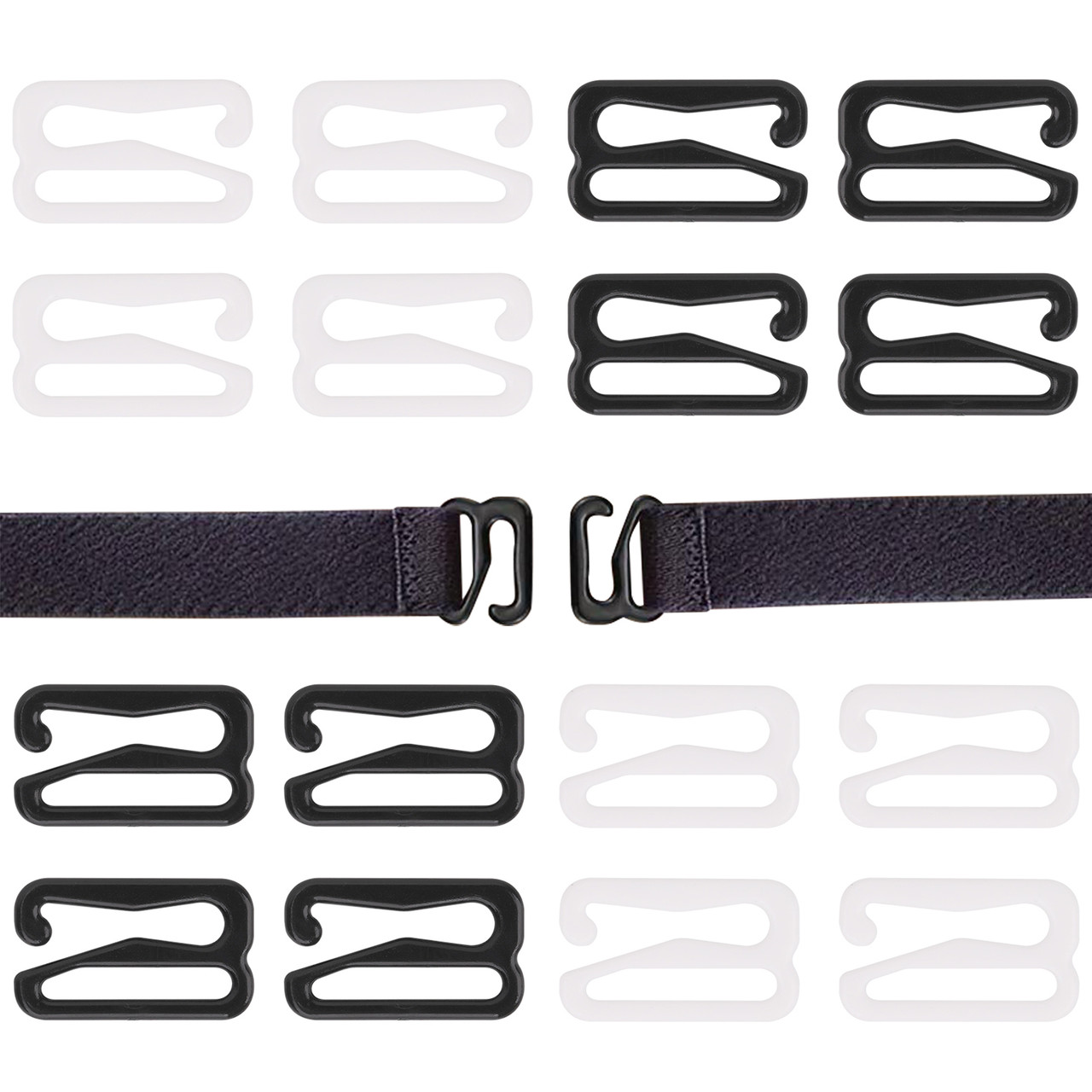 Bra Hook - 10-Pack Bra Strap Hook Replacement, Bra Slide Hooks for