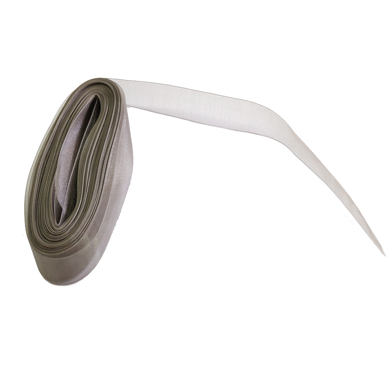 20m Organza Woven Edge Ribbon - Silver