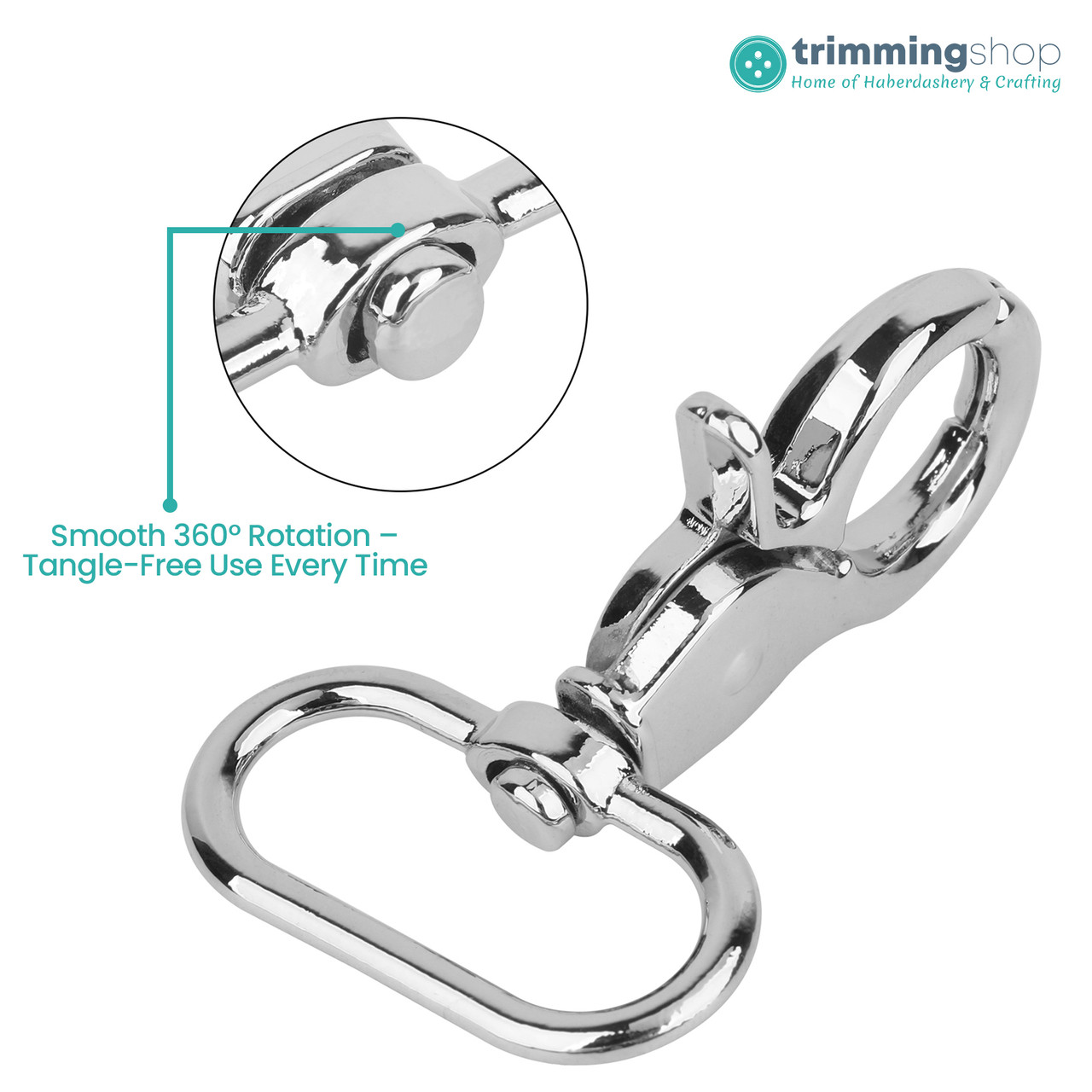 25mm Trigger Snap Hook with Swivel Ring
