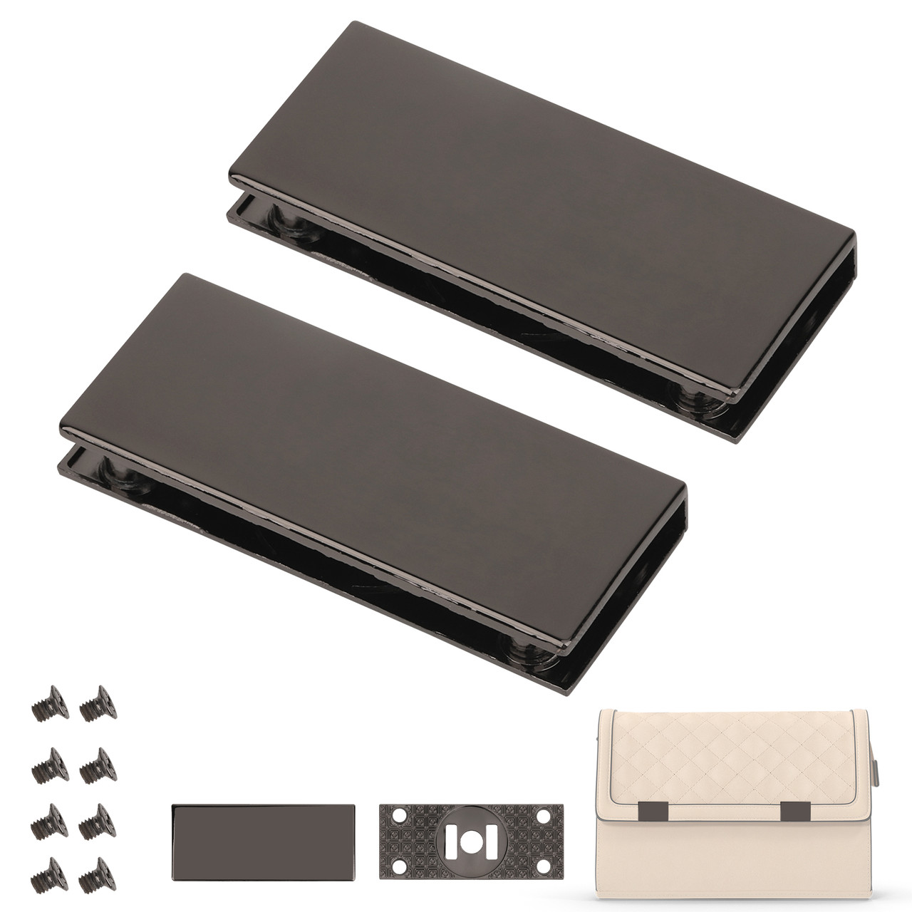 Rectangular Magnetic Edge Clasp Plates - Set of 2
