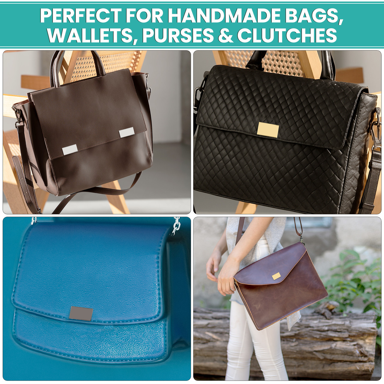 Rectangular Magnetic Edge Clasp Plates - Set of 2