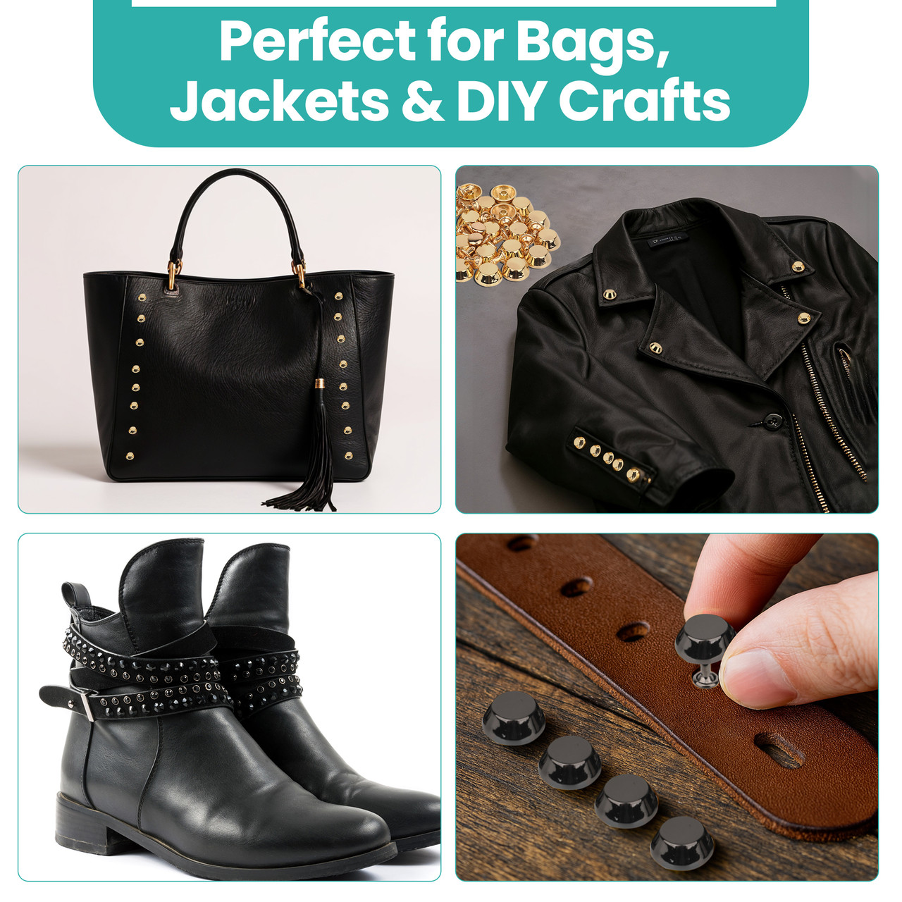 Mushroom Bag Feet Rivets – for Bags & Leather Crafts