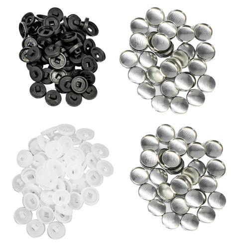 Aluminium / Plastic Button Blanks - (Pack of 50)