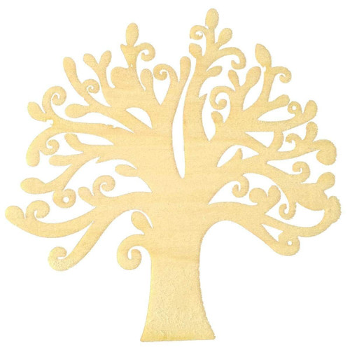 Laser Cut Wooden Tree Embellishment - (Pack of 1)