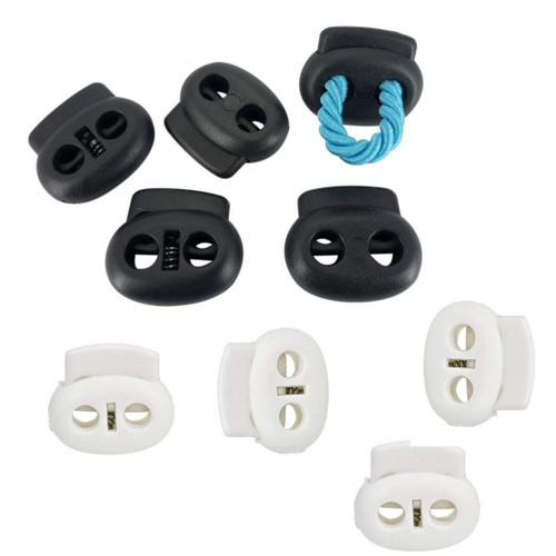 Plastic Cord Lock Clamp with Bean Twin Hole Button