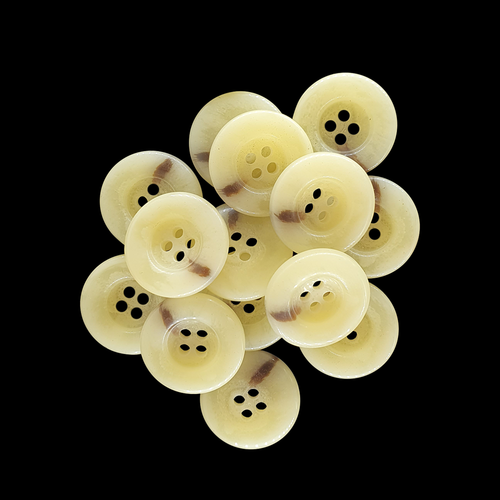 Round 4-Hole Buttons (Pack of 10) - Ivory with Splinter