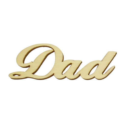 Wooden Embellishment with Engraving - Dad