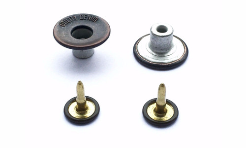 17mm Brass Jeans Buttons