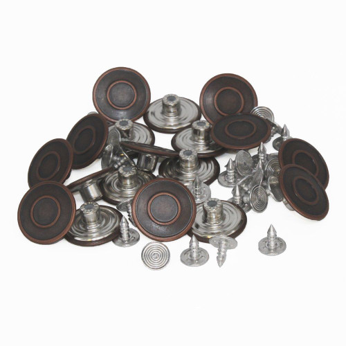 20mm Antique Bronze Jeans Buttons with Pins (Pack of 10)