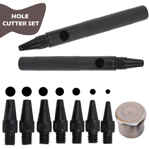 7-in-1 Hole Cutting Hand Tool Punch Set