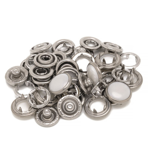 PRYM Stainless Steel Pearl Snap Poppers Fasteners - 12mm (Pack of 10)