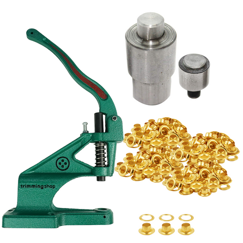 The Green Machine Hand Press® with Eyelet Fixing Die Set & 6mm Eyelets
