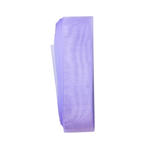 20m Organza Woven Edge Ribbon - Lilac