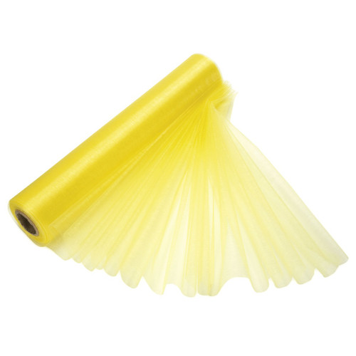 25m x 29cm Organza Sheer Roll - Yellow