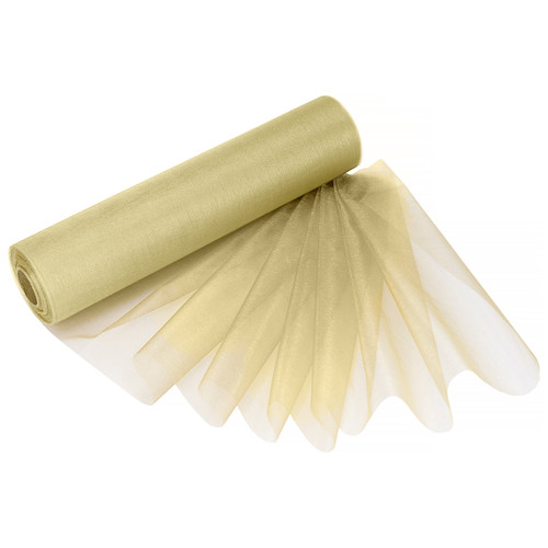 25m x 29cm Organza Sheer Roll - Ivory