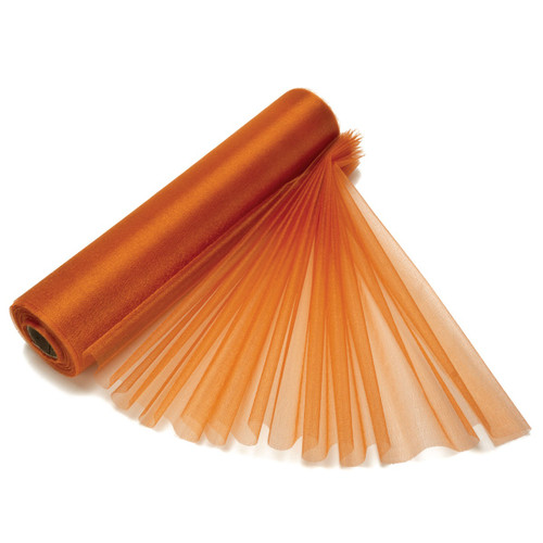 25m x 29cm Organza Sheer Roll - Orange