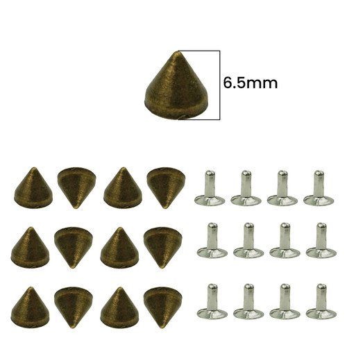 12mm Brass, Spike Stud with Screw, Solid Brass, #C-1551-SB – Weaver Leather  Supply