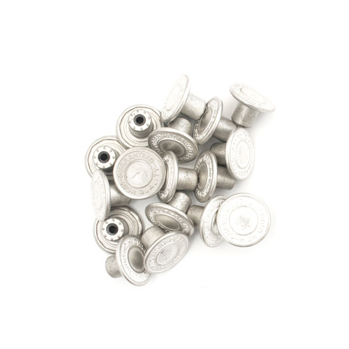 Jeans Button - 14mm -  Silver  - (Pack of 10)