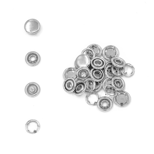 9.5mm Silver Jersey Snap Poppers