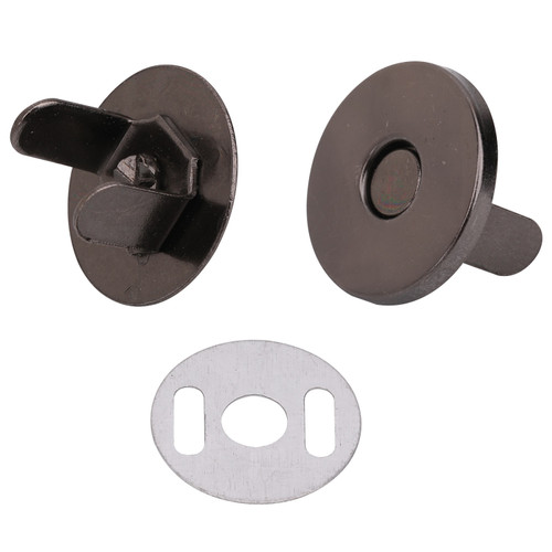 Thin Magnetic Snap Clasps - Gunmetal