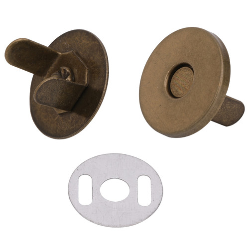 Thin Magnetic Snaps Clasps - Bronze