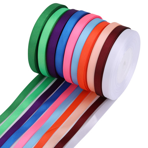 25m x 10mm Double Sided Satin Ribbons