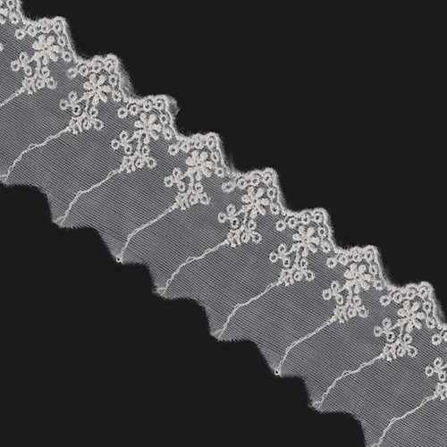 Black 30mm Cotton Lace Trim by the Metre