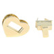 20mm Heart Twist and Turn Clasp - (Pack of 1)