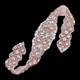 Iron-On Floral Design Diamante Motif - 450mm x 50mm