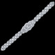 Iron-On Floral Design Diamante Motif - 450mm x 50mm