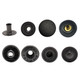 PRYM 15mm Small S Spring Press Studs with Black Plastic Cap (10 Sets)