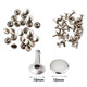 Silver Single Cap Tubular Rivets (Pack of 100)