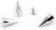 Cone-Shaped Metal Screwback Studs (Pack of 50) - Silver