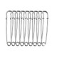 Curved Stainless Steel Safety Pin - Pack Of 10