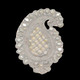 Sew-On Glass Stone & Pearl Studded Embroidered Patch