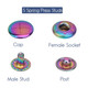 4-Part S Spring Press Studs