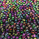 6mm Square Black Random Multicoloured Plastic Alphabets Letter Beads - (Pack of 100)