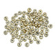 7mm Shiny Gold Round A-Z Black Plastic Letter Beads Box Set - (Pack of 100)