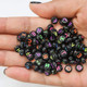 6.5mm Round Black Random Multicoloured Plastic Alphabets Letter Beads