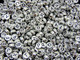 7mm Silver Round A-Z Black Mixed Plastic Letter Beads - (Pack of 100)