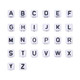6mm Square White A-Z Black Plastic Alphabet Letters Beads Box Set - 50 Each Alphabet
