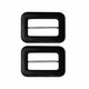 50mm PVC Covered Buckle with Bar - (Pack of 2)