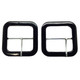 72mm Square PVC Covered Buckle with Bar - (Pack of 2)
