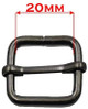 20mm Metal Gunmetal Triglide Slider Bar Buckle - (Pack of 2)