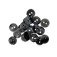 Round 2-Hole Plastic Buttons, Grey - (Pack of 10)